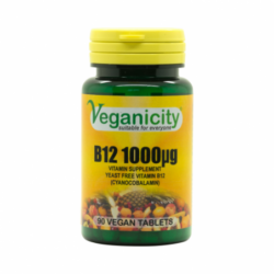 Vitamine B12 VEGANICITY 1000µg </br>Complément Alimentaire Vit. B12</br><i>90 comprimés</i>