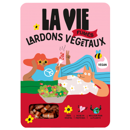 lardon vegan fumé plantaardig gerookte spek la vie lavie sans viande zonder vlees smoked bacon
