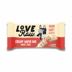 LOVE RAW Witte Chocolade Wafels Met Hazelnoot Crème 43g