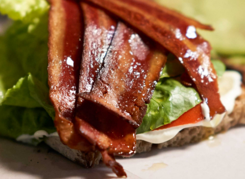 bacon végétal vegan billie green belgique belgie belgium Vegan blokjes ham la vie heura