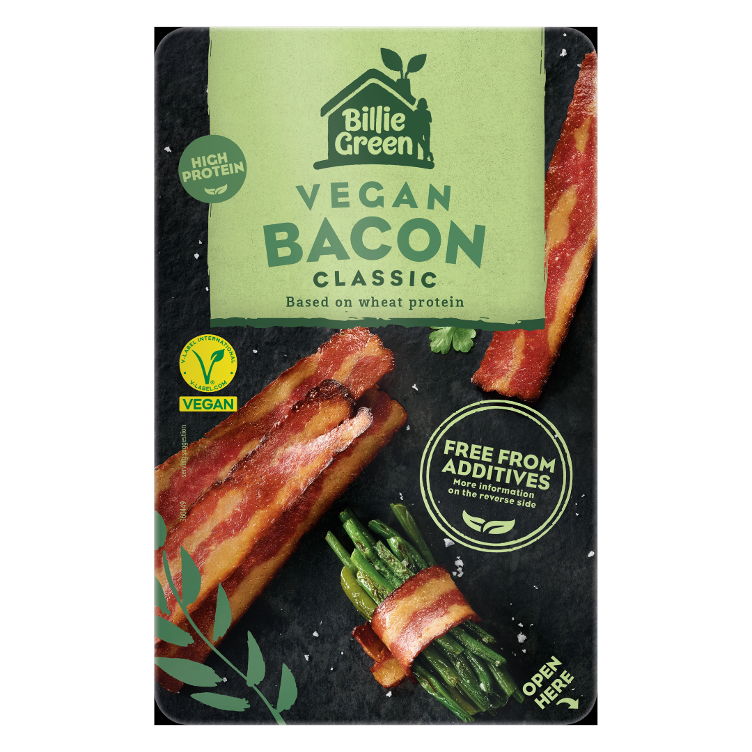 bacon végétal vegan billie green belgique belgie belgium Vegan blokjes ham la vie heura