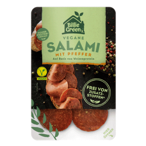 salami vegan poivre pepper peper végétal plantaardig billie green belgique belgie belgium Vegan blokjes ham la vie heura