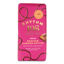 Tablette de Chocolat Fourrée “Beurre d’Amandes Grillées” 100g – Rhythm108 </br>DDM: 8-12-24