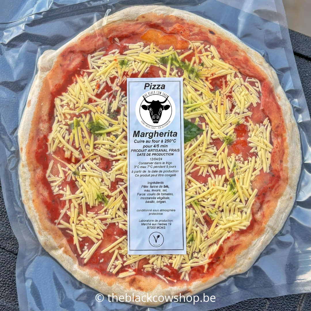 margherita pizza italienne vegan belgique sans lactose sans lait