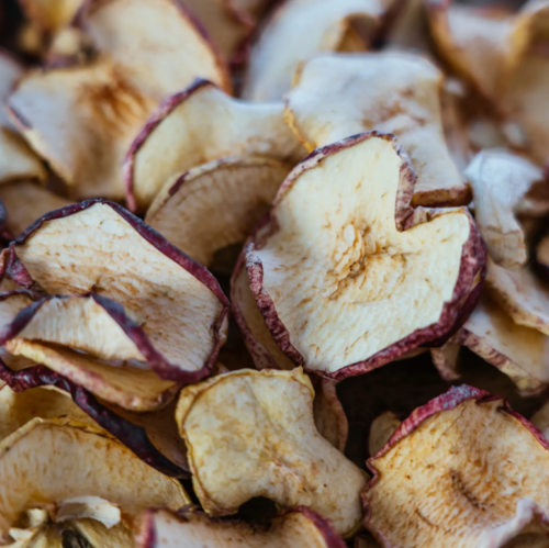 pommes séchées friandises chien fin museau gedroogde appel hondensnacks belgique belgie vegan plantaardige végétalien